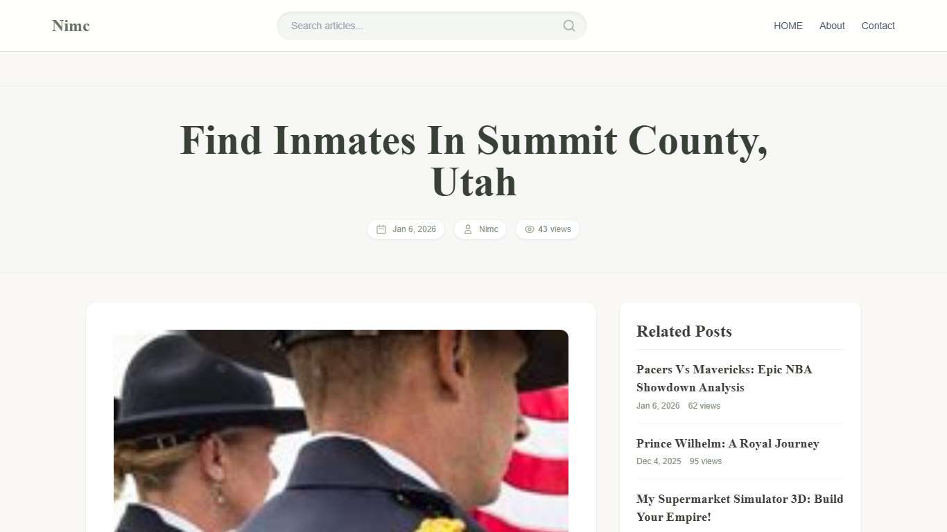 Find Inmates In Summit County, Utah
